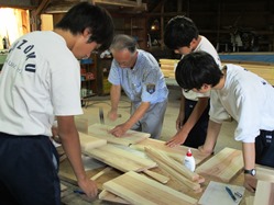 職場体験学習の風景です。