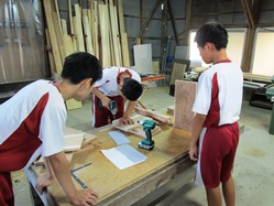 職場体験学習の風景です。